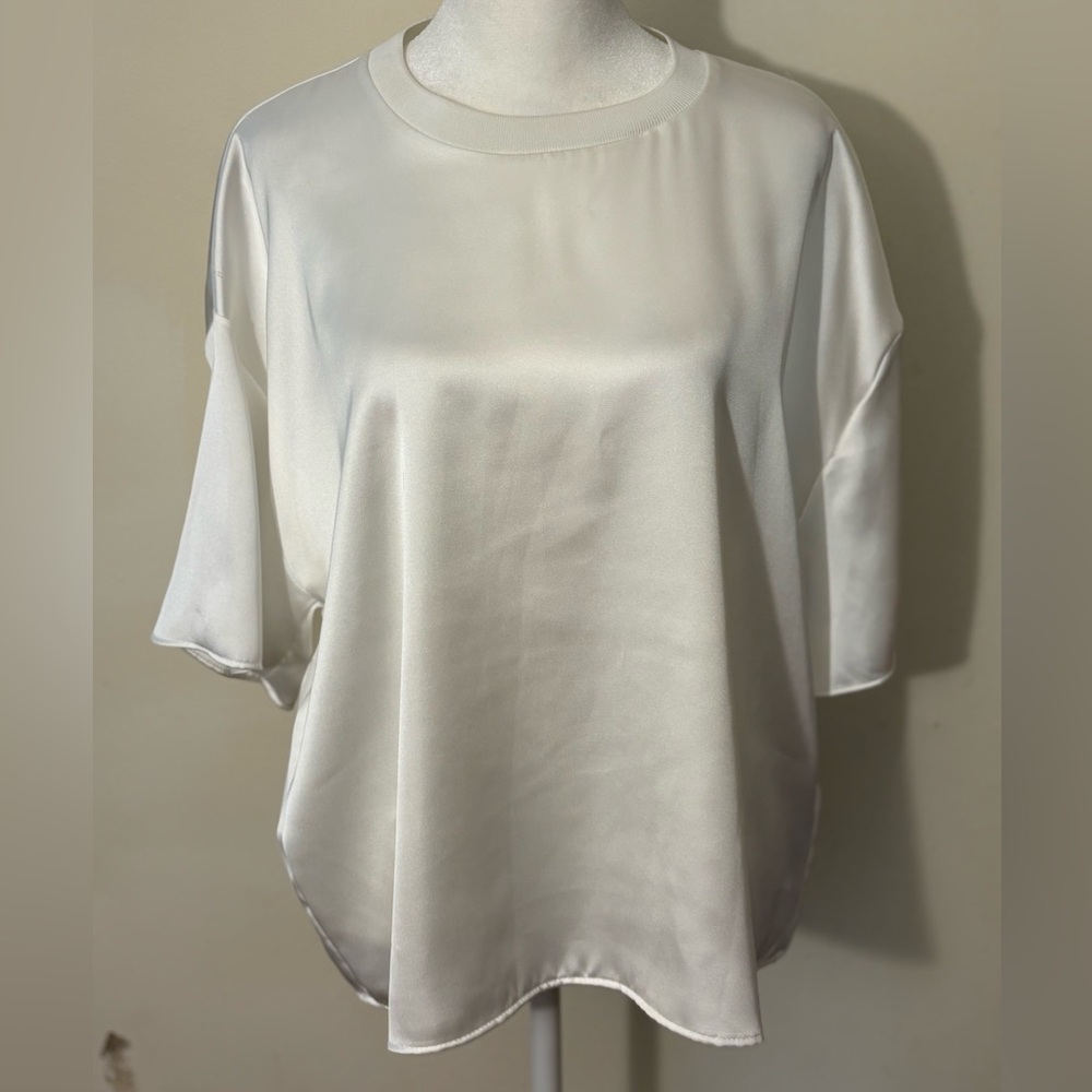 Zara White Boxy Relaxed T-Shirt